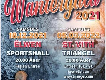 Samedi, 20h00 Wantergala Sportshall Ëlwen