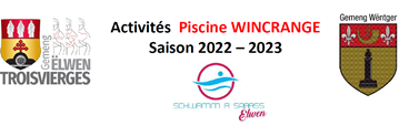 Activités Piscine Saison 2022-2023 à Wincrange