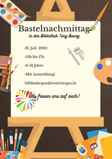 Bastelnachmittag in der Bibiliothek Tony Bourg