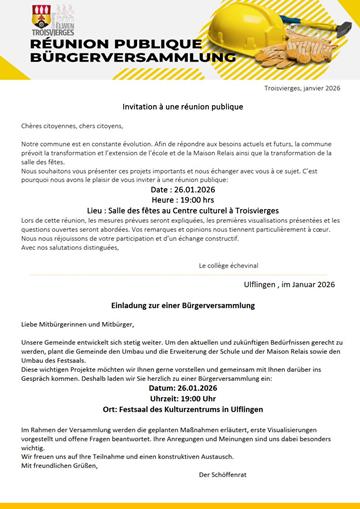 Réunion Publique 26/01/2026