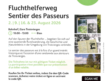 Sonntag, 10h00 Geführte Wanderungen Pfad der Fluchthelfer