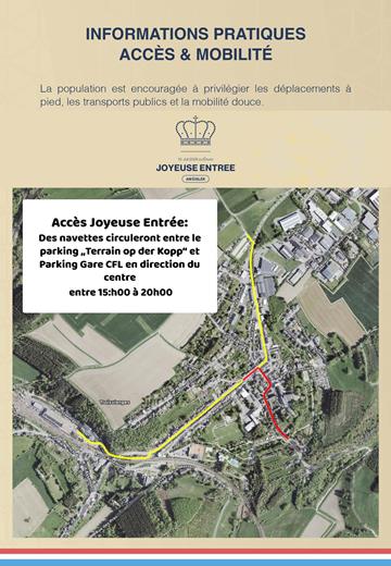 Informations pratiques - Joyeuse Entrée