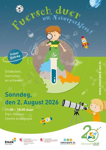 Fuersch duer um Naturparkfest ! Entdecken, fuerschen an erliewen!