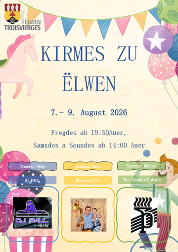 Kirmes zu Ëlwen - Actualités